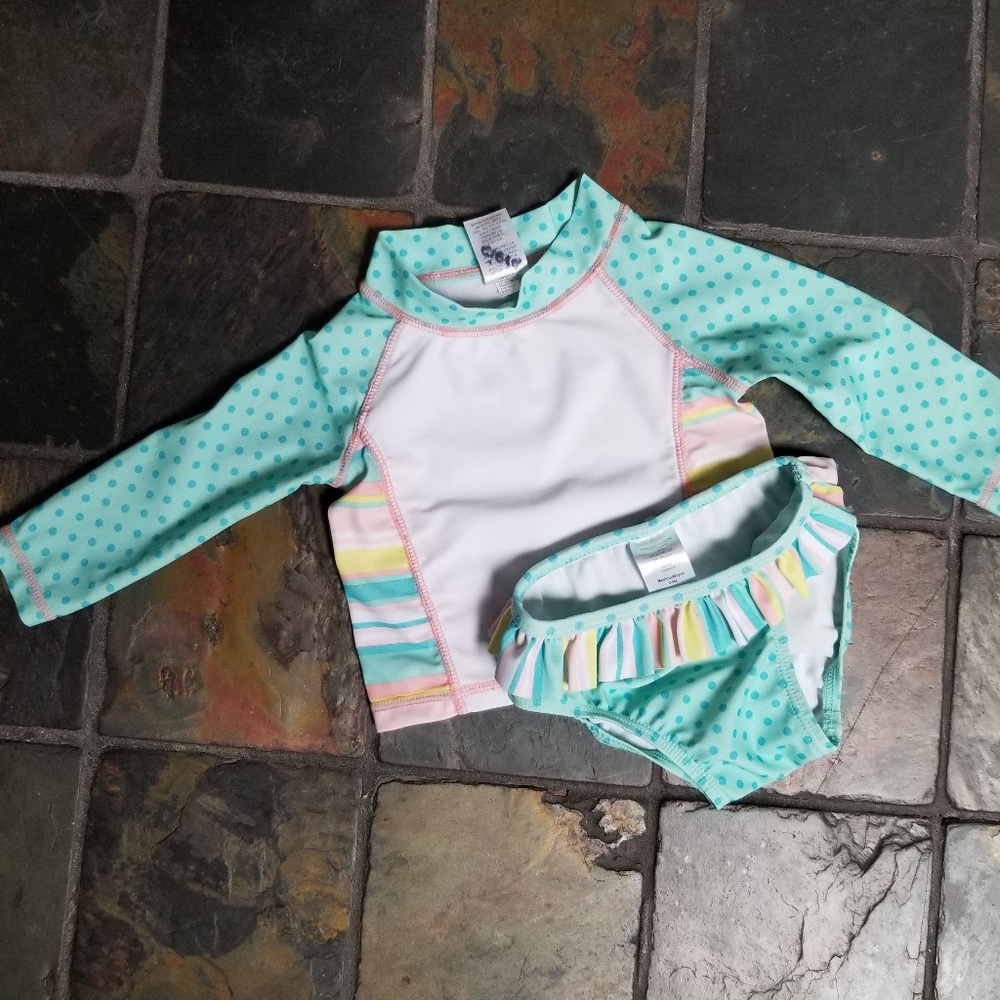 6-9 mo Swim - 1 rashguard and one bottom